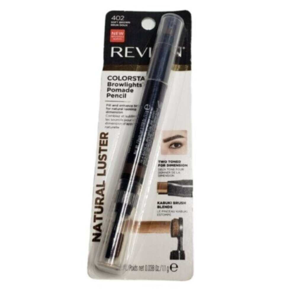 New Revlon Colorstay Browlights Pomade Pencil Natural Luster Soft Brown 402